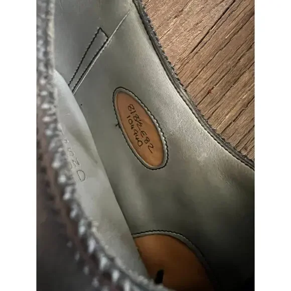 Edward Green Oxford Casual Dress Shoe Dark Gray Size 8.5 E JP
